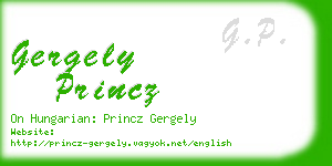 gergely princz business card